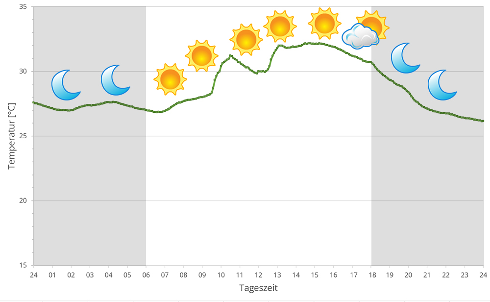 2023 Temperaturen in Masoala